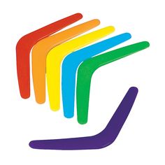 a group of colored arrows in the shape of a rainbow, on a white background