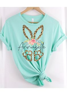 Bunny Halloween Costume, Bunny Clipart, Easter Shirts, Easter Tees, Easter Bunny Shirts, Baby Leopard, Easter Prints, Personalized Bunny, Leopard Shirt