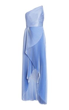 Ruffle Pleated Dress, One Shoulder Pleated Dress, Long Pleated Dress, Pleated Fashion, Prom Dress Inspiration, Zuhair Murad, Event Dresses, Dance Dresses