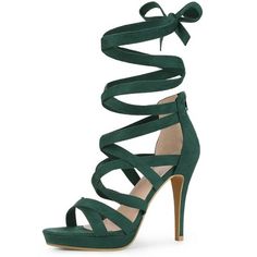 Emerald High Heels, Green Prom Heels, Dark Green High Heels, Slytherin Heels, Green Sandals Heels, Forest Green Heels, Dark Green Heels, Dark Green Shoes, Sage Green Prom