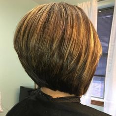 Medium Stacked Haircuts, Back Of Bob Haircut, Bob Haircut Back View, Stacked Bob Haircuts, Short Stacked Haircuts, Short Stacked Bob Haircuts, Angled Bobs, Stacked Haircuts, Asymmetrical Haircut