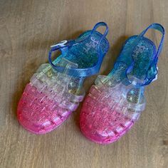 Multicolor Jelly Sandals. Nwot. Jellypop Girls Brand. Bottom Says 31, Equates To About Size 13. Jellypop Shoes, Jelly Shoes, Jelly Sandals, Sandals Flip Flops, Shoes Color, Flip Flop Sandals, Size 13, Girls Shoes, Kids Shoes