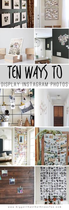 ten ways to display instagram photos