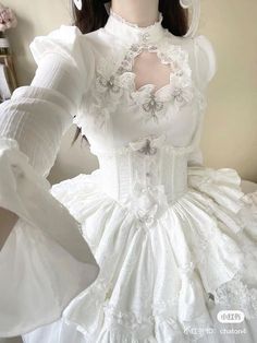 Angel Fashion Aesthetic, White Angel Outfit, Angelic Aesthetic Outfit, Doll Aesthetic Outfits, Angelic Outfits, Peony Aesthetic, Street Outfits, Angel Outfit