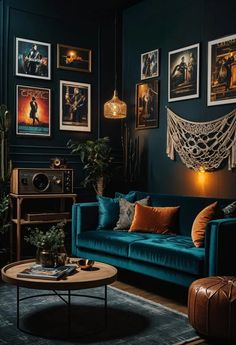 35 Gorgeous Dark Boho Living Room Inspirations 20