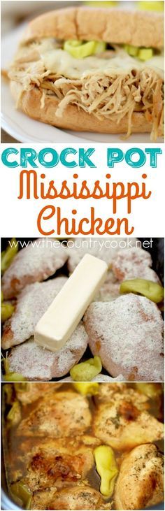 the crock pot mississippipi chicken recipe is ready to be eaten