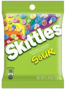 skittles sour gummy candy bag