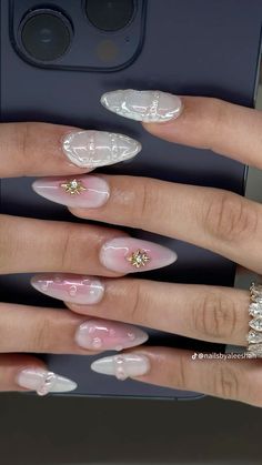 Almond Vacation Nails, Polygel Nails Ideas, Entitled Parents, Henna Nails, Polygel Nails, Vacation Nails