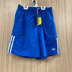 Adidas Blue Shorts Size Xs New With Tags Drawstring Waist In Excellent Condition With No Rips Or Stains Sold By Carousel Consignments In Okemos Michigan 5631-389/25/042441 Adidas Cotton Shorts For Summer, Blue Beachwear Shorts, Blue Sports Shorts For Spring, Blue Beachwear Bottoms With Elastic Waistband, Adidas Summer Shorts With Elastic Waistband, Adidas Elastic Waistband Summer Shorts, Casual Adidas Blue Shorts, Casual Blue Adidas Shorts, Blue Sporty Shorts With Pockets