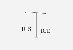 the logo for just ice is shown in black and white on a light gray background