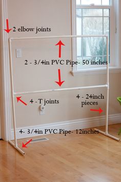 an image of a room with measurements for the wall