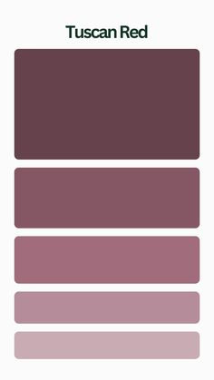 the color scheme for tuscan red is shown in shades of purple, pink and green