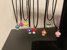 Item: Mushroom necklace  Material: Resin light weight  Size:  *Black Cord 18in or 24in Resin Light, Mushroom Necklace, Bday Gift, Special Someone, Just Because Gifts, Wedding Jewellery Necklace, I Like You, Star Necklace, Wedding Necklace