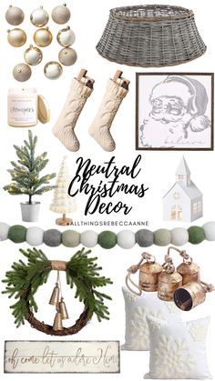 christmas decor with white and gold accents