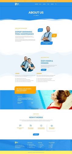 Poolcare - Swimming Pool Service & Maintenance Elementor Template Kit Cleaning Service Website, Maintenance Logo, Swimming Pool Service, Swimming Pool Maintenance, Service Website, Pool Service, Pool Maintenance, Responsive Website Template, Swimming Pool Designs