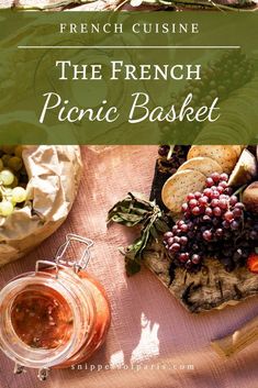 the french picnic basket is ready to be eaten