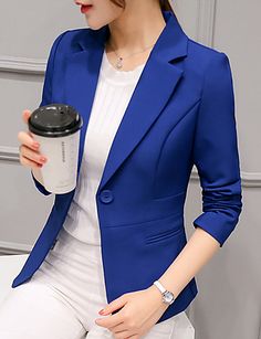 Elegant Office Wear, Blazer Casual, Formal Blazer, Slim Blazer, Work Blazer, Ladies Blazer, Work Suits, Stylish Jackets, Blazer And Shorts