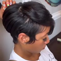 GlamFabHair on Instagram: “🔥🔥 Short Hair, No Cares . . follow @glamfabhair_ for your daily hair inspiration . . . . . . . . . . . . . . . . #silkpressmasters…” Pixies Haircut, Modern Bob Hairstyles, New Hair Look, Growing Your Hair Out, Short Bobs, Better Diet