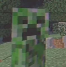 an animated image of a man in a minecraft costume