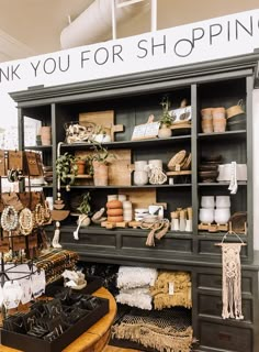 an antique store with lots of items on display