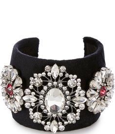 From Natasha Accessories&#x2C; this bracelet features:Cuff braceletPlated hardwareOpen&#x2C; no closureApprox. 6" lengthImported. Rhinestone Jewelry, Dillard's, Crystal Rhinestone, Cuff Bracelet, Clothing Accessories, Jewelry Accessories, Jewelry Bracelets, Cuff, Velvet