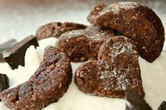 chocolate cookies and ice cream on a plate