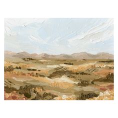 an oil painting of a desert landscape