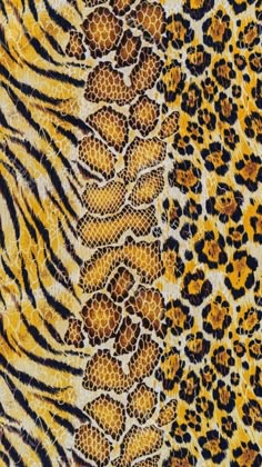 an animal print with yellow and black stripes