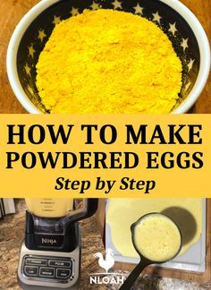 how to make powdered eggs in a blender with the words, how to make powdered eggs step by step