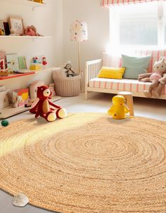 a child's room with toys and decor