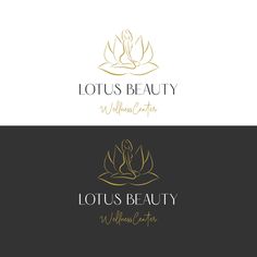 the logo for lotus beauty, which is designed to look like a woman's face