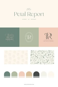 the petal report logo, with different colors and patterns on each side of it