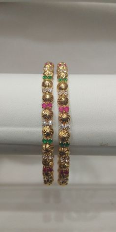 Indian Bangles, Bangles Indian, Gold Rings Fashion, Stone Bangle