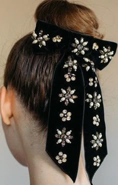 Easy Ponytail, Bow Hair Accessories, Handmade Hair Accessories, Ribbon Hair, Velvet Bow