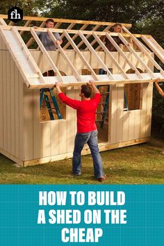 We designed this shed with money saving in mind. Even the dimensions are designed to make the most efficient use of lumber. #shed #building #backyardprojects #diy Shed Porch Ideas Diy, Large Lean To Shed, Shed Building Plans Step By Step, 10x10 Shed Plans Diy, Easy Shed Plans Diy, 8x10 Shed Ideas, Homemade Shed Ideas, Large Shed Plans, How To Build A Storage Shed