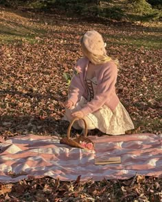 Join me on a picnic?🧺🍂💗🎀 Dress: @thecountry_boutiques cardigan + skirt: @simpleretro #cottagecore #cottagecoreaesthetic #princesscore #princesscoreaesthetic #coquette #pfg #pinkpinkpink Pink Cottagecore, Pink Autumn, Cardigan Skirt, Picnic Dress, Country Side