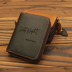 Engrave your photos on leather wallets. That's a great gift for your lover, friend, husband or families. Are you looking for a unique gift for your husband, father or man? This card wallet is a nice chose. Wallets are built to last with top leather grain leather and hand stitching. It is durability and functionality. The wallet features billfold for quick access to your cash. Find this stylish card case wallets to hold your card, coins, cash and other essentials. This engraved wallet is a perfec Personalized Leather Trifold Wallet Gift, Personalized Black Bifold Wallet, Black Bifold Wallet For Personalized Gift, Personalized Black Wallet For Personal Use, Black Wallets With Card Slots For Father's Day, Customizable Leather Wallets For Gifts, Personalized Black Wallet, Customizable Leather Wallets As Gifts, Father's Day Black Wallets With Card Slots