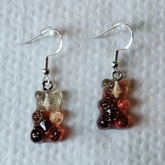 Calling All Gummie Bear Lovers: These Cute And Lightweight Earrings Are For You! :) Multiple Colors And Styles Available! Check Out My Other Listings For More Options! Great For A Gift Or Treat Yo'self To Something Sweet :) Measurements (Flatlay:) Height: 2 In Length: 1/2 In Width: 1/4 In Hypoallergenic & Safe To Wear! Handcrafted Jewelry Made By Fruitgal Thrift Feel Free To Ask Me Any Questions And Do Not Hesitate To Make Me An Offer! | Candy | Indie | Y2k | Kidcore | Handmade | Kawaii | Colorf Thrift Jewelry, Street Accessories, Anthropologie Earrings, Rabbit Earrings, Indie Y2k, Bear Earrings, Artisan Earrings, Earring Holder, Funky Jewelry