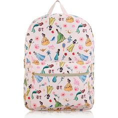 This 16-inch Disney Princess backpack combines premium quality and authentic design, making it an essential addition to any collection. Whether used for daily activities, travel, or as a stylish shoulder purse, this cute backpack is a must-have for enthusiasts who appreciate both style and functionality. Crafted from durable PU leatherette. Backpack for age 5 years and Up Size: 16.00"H, 12.00"L, 5.75"D.  Color: Beige.  Gender: unisex.  Age Group: adult. Disney Student Backpack, Disney Backpack For Daily Use And Back To School, Disney Backpack With Adjustable Strap, Disney Backpack For Back To School, Character Print Backpack For Everyday Use, Everyday Character Print Standard Backpack, Disney Character Print Standard Backpack, Disney Backpack For Daily Use, Disney Backpack With Zipper Closure For Daily Use