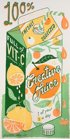 a carton of orange juice with the words 100 % freshy vit c