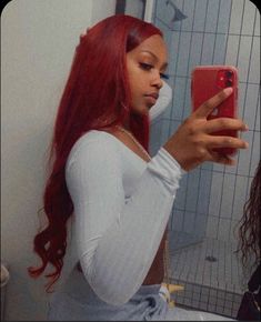 Red Head, Baddie Hairstyles, Grunge Hair, Color Hair, Girl Hair, Mirror Mirror, Black Girls Hairstyles