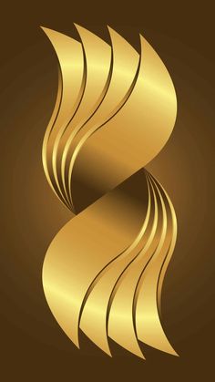 an abstract golden background with wavy lines