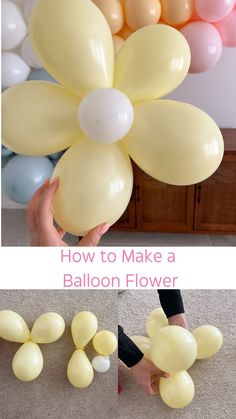 how to make a balloon flower with balloons in the shape of flowers is easy and fun