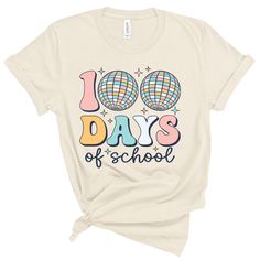 Celebrate 100 Days of School in style with this incredibly soft and comfortable T-shirt crafted from premium materials. Be proud and show off your commitment to education with the perfect school celebration accessory! ▶Ships in 7-10 business days ▶🇺🇸Proudly made in the U.S. ▶Bella and Canvas Brand Shirts ▶Unisex adult sizing School Disco, School Celebration, School Staff, Tshirt Crafts, Brand Shirts, 100 Days Of School, Branded Shirts, 100th Day, Be Proud