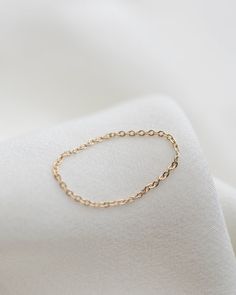 14k Dainty Chain Ring / Super Dainty Link Chain Ring / Barely There Ring Gold Rings / Chain Rings / Simple Stackable Chain Ring - Etsy Adjustable Link Chain Ring In Yellow Gold, Link Chain Ring Gift, Chain Link Ring As Gift, Gold Link Chain Ring In Minimalist Style, Adjustable Chain Rose Gold Ring, Gift Chain Link Ring With Adjustable Chain, Yellow Gold Oval Link Chain Ring As A Gift, Everyday Gold Chain Link Ring, Everyday Gold Chain Ring