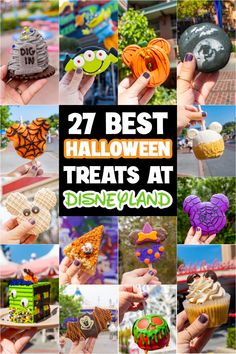 the best halloween treats at disneyland world with images of different characters and their name on them