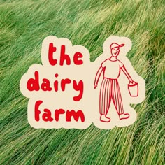 The Dairy Farm logo design  #logo #graphicdesign #inspiration #print #branding #brandidentity #design #typography Brand Sticker Ideas, Logo Inspo Graphics, Illustrative Logo Design, Farm Branding Design, Milk Brand Logo, Cool Branding Design, Cute Logos Design, Cute Typography Design, Dairy Branding