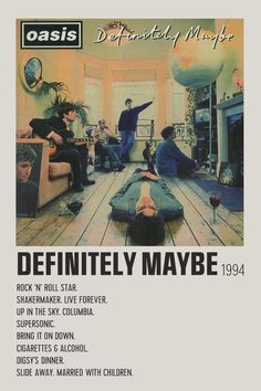 an advertisement for oasis'definitely maybe 1994