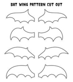 the pattern for bat wings cut out