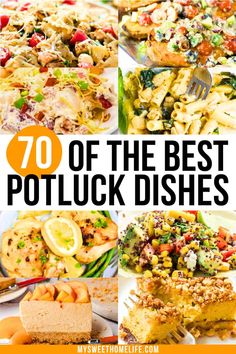 the best potluck dishes with text overlay